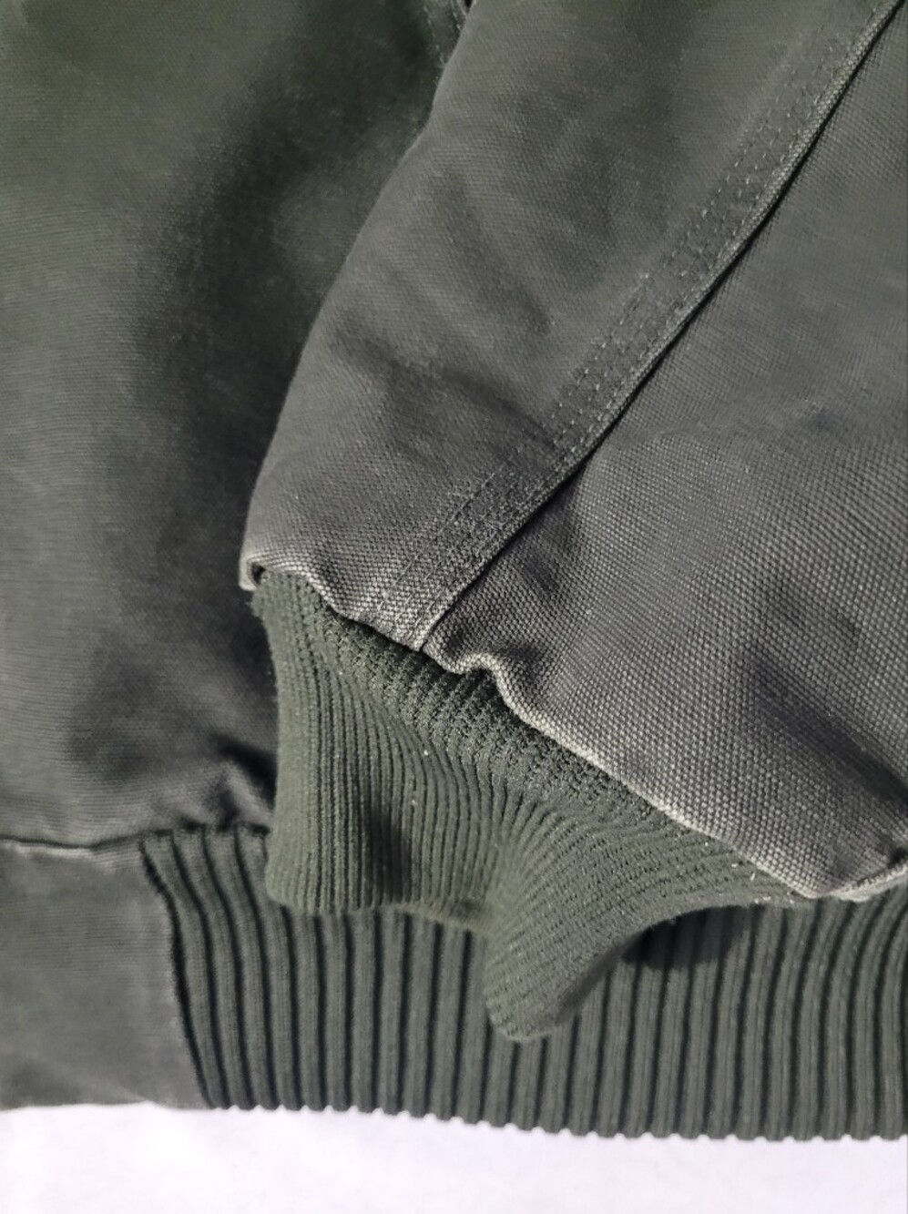 Carhartt Men's Olive Moss Green Quilted-Lined Hooded Jacket - Picture 4 of 7